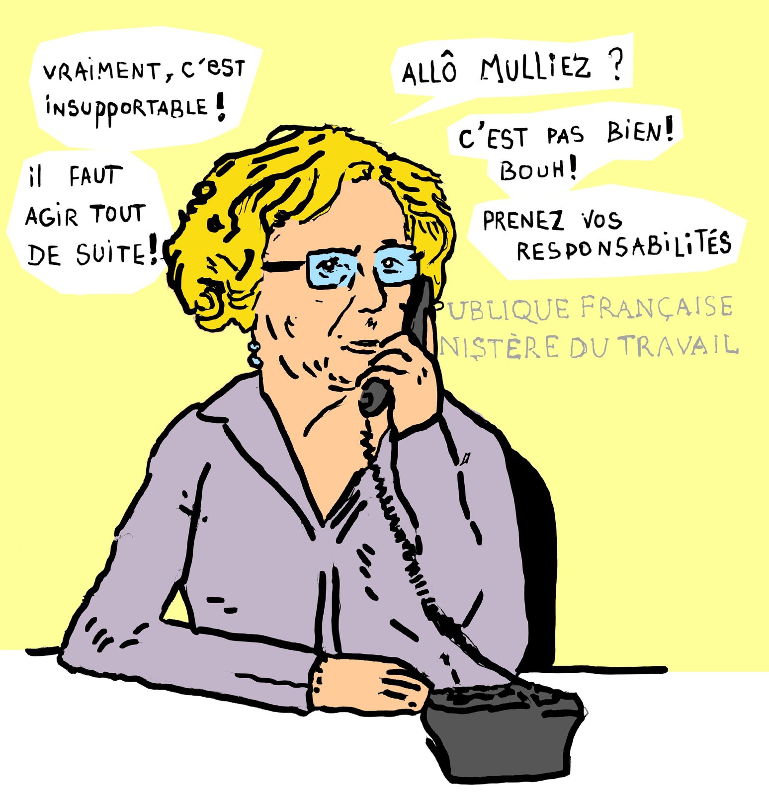 Pénicaud au tél avec les Mulliez