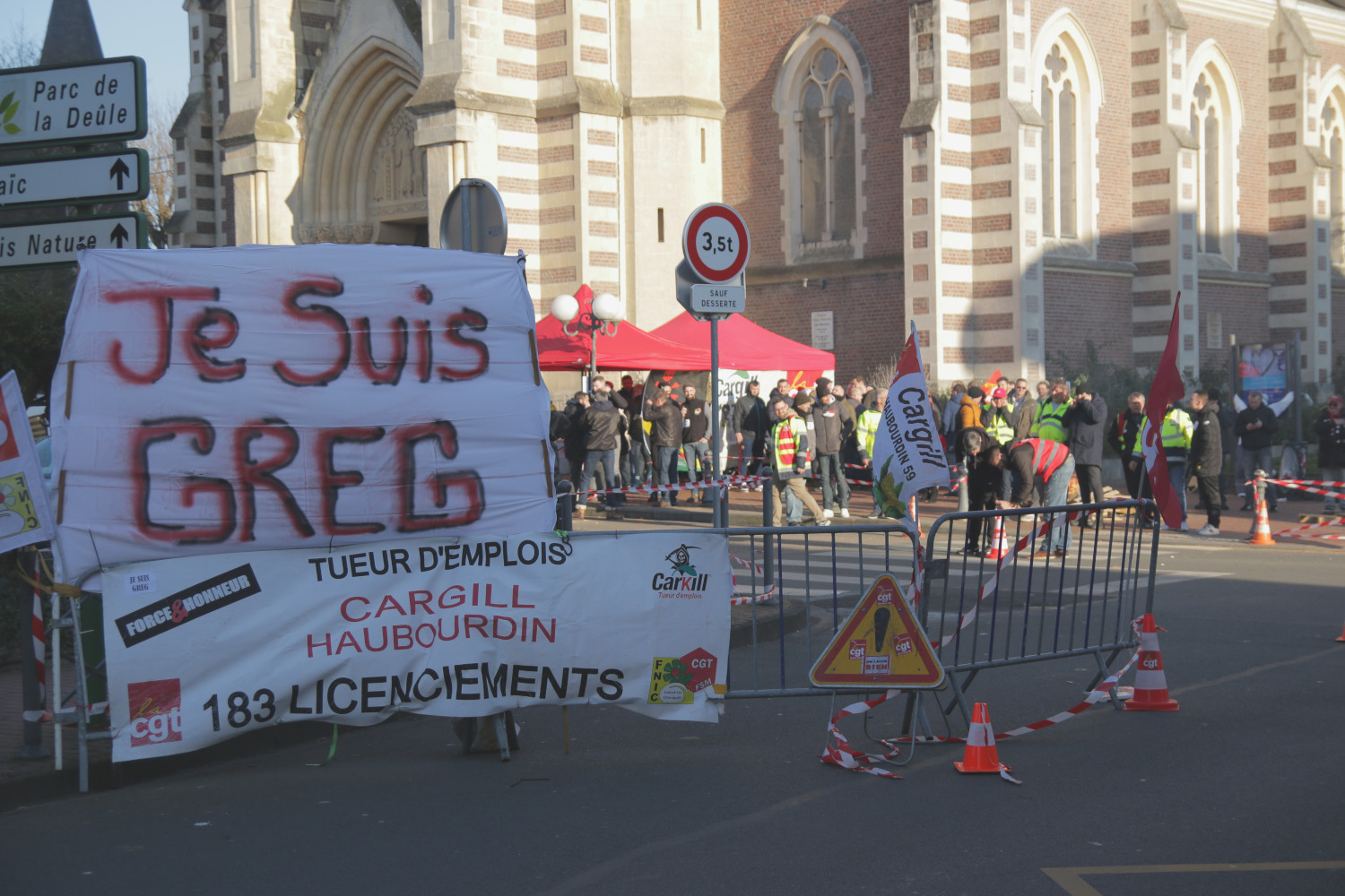 Jour de mobilisation en soutien à un camarade mis à pieds depuis 3 semaines (14 février 2020). Cargill4 14022020