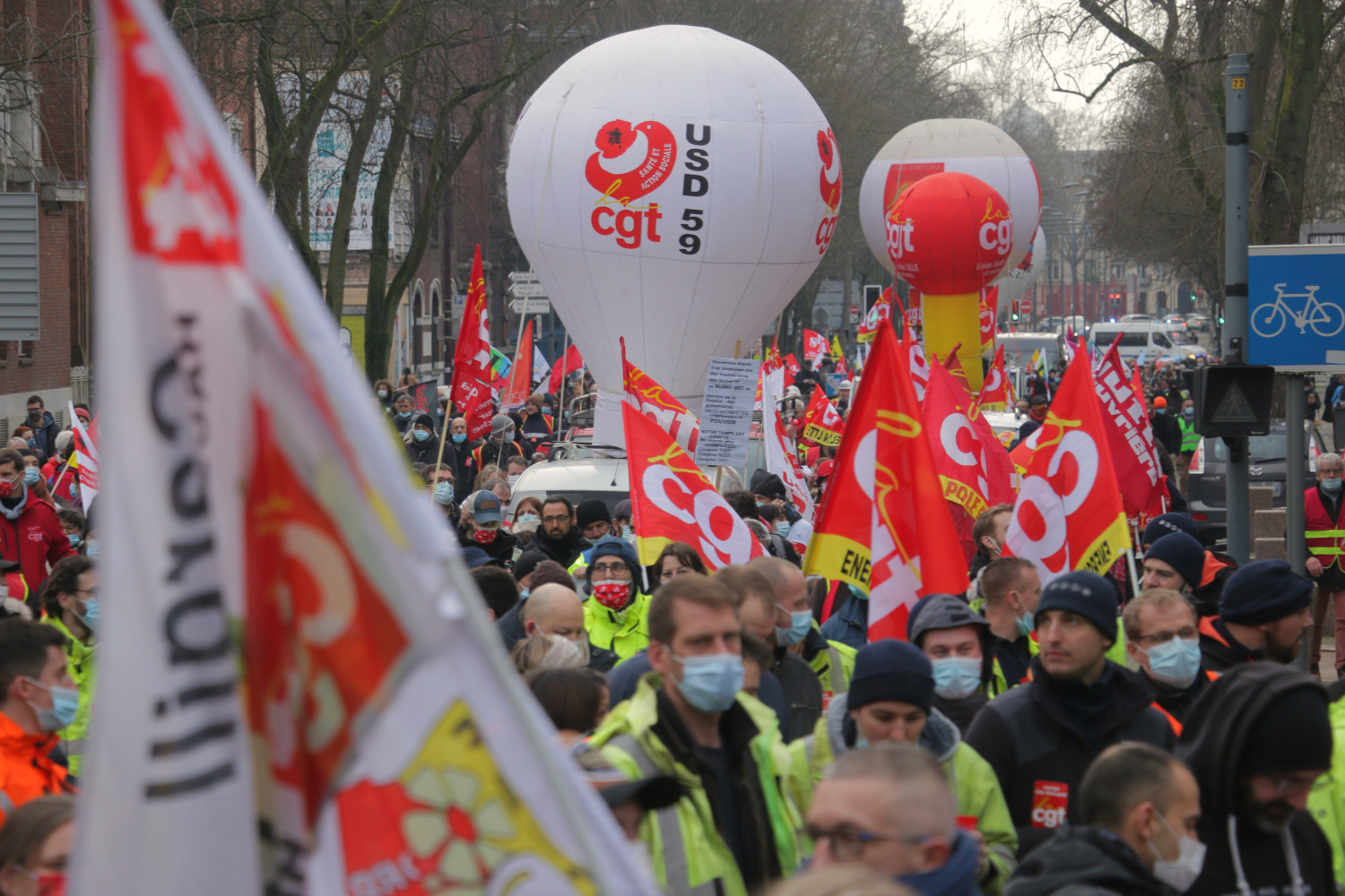 Manifestation du 4 février 2021 contre les suppressions d'emploi. Jour 10 - 1