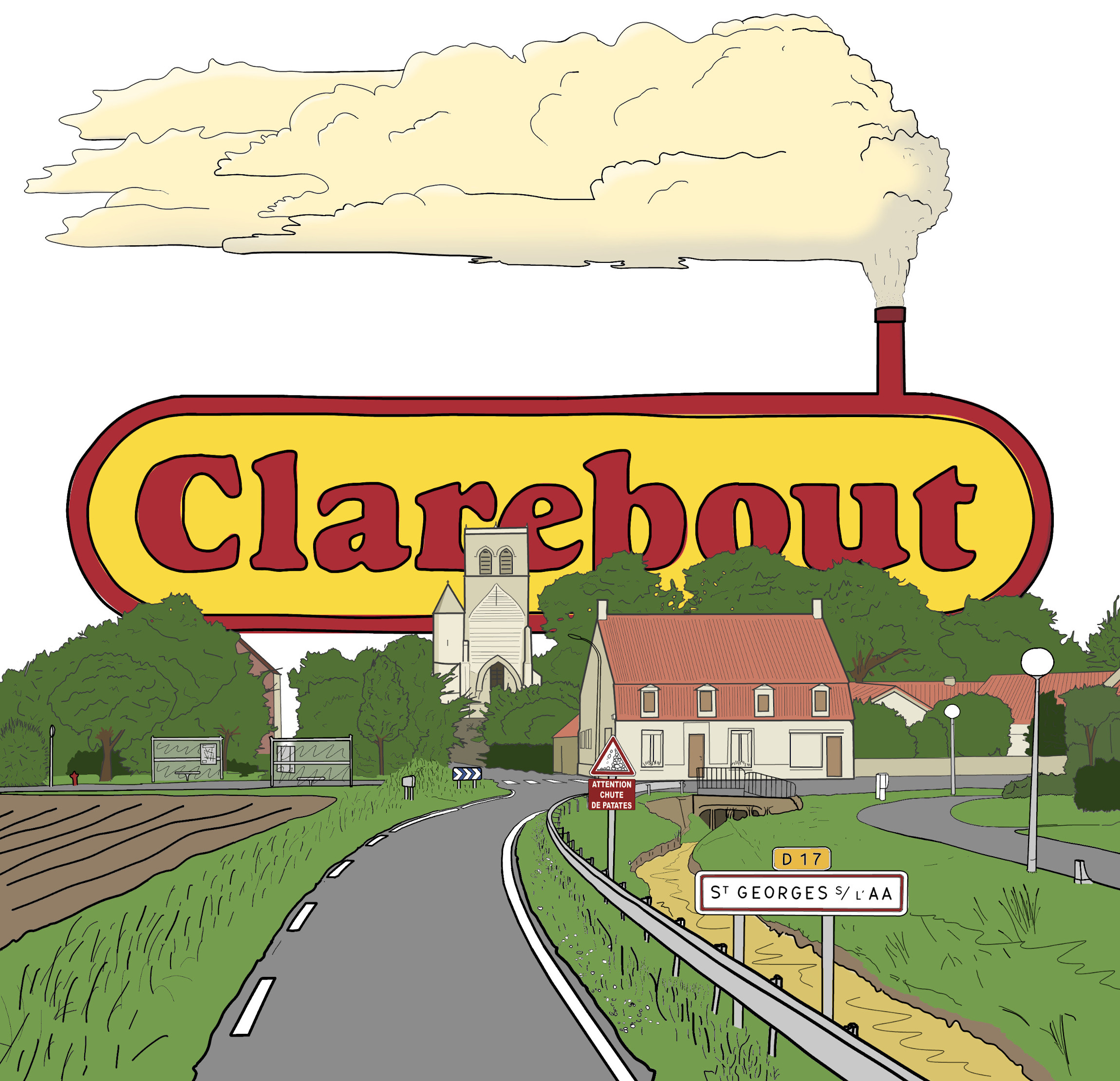 Clarebout derrière Saint-Georges-sur-l'Aa