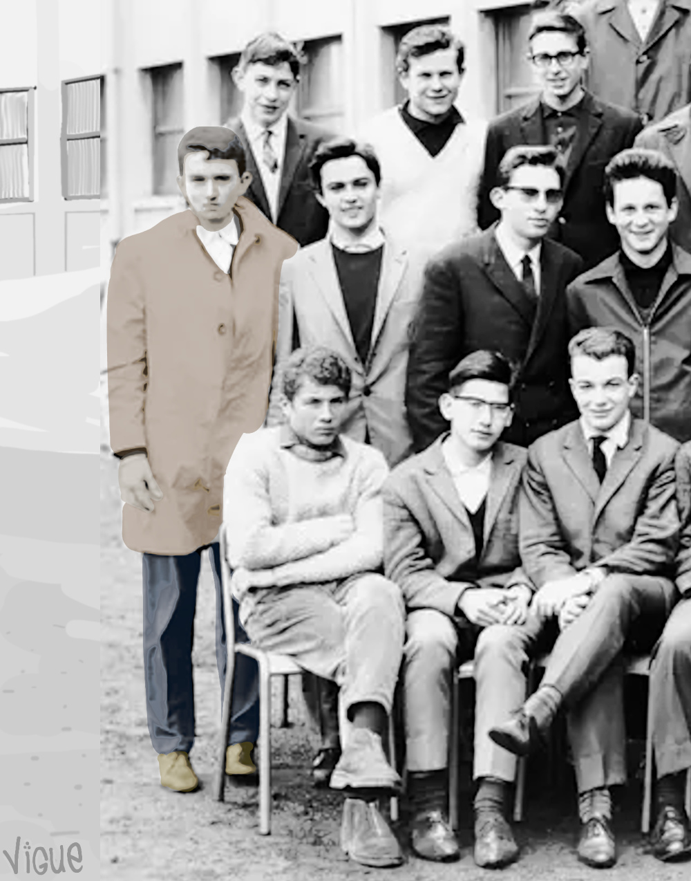 photo de classe Bernard Arnault 1e 1965 van der meersch